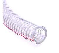 Heavy Duty PVC Steel Wire Flexible Clear Hose for Ventilation Ducts 1.9cm ID 2.5-3.5mm(Thickness:3.5mm)