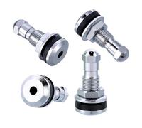 Heavy-Duty Quick-Fit Metal Valves Stem Compatibility & Air Pressure Stability 4-Pack For Auto Tires Weatherproof Tire Valves Stem