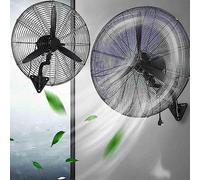 Heavy Duty Quiet Electric Fan Wall Fan Outdoor Industrial Wall Mounted Fan,3-Speed Adjustable Tilt Commercial Oscillating High-Velocity,Black (Black 550x650mm)