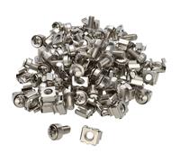 Heavy Duty Rack Fixing Set M6 Chrome Cage Nuts/Bolts & Metal Washers [50 Pack]