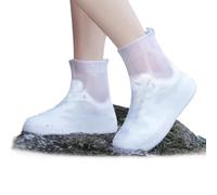 Heavy-Duty Rain Shoe Covers Anti-Slip & Fold Into Your Bag (medium,White) | Reusable Waterproof Shoe Covers with Flexible Fit, Non-Slip Rain Boot Covers Non-Slip Soles a Foldable Design Rain Mud Travel