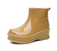 Heavy Duty Rain Shoes for Women, Thick Sole for Rainy Days, Perfect for Outdoor Activities, Stylish Comfortable Design, brown, 8.5 UK