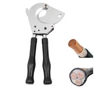 Heavy-Duty Ratchet Cable Cutter, 75mm Capacity Wire Cutter with Telescopic Handles, Forged Steel Cutting Tool for Copper, Aluminum, Armored Cable
