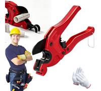 Heavy-Duty Ratchet Pipe Cutter, Plastic Pipe Cutter, Effortless Ratchet Mechanism, Clean Cuts, for Cutting PVC Pex Ppr Plumbing Plastic Rubber Hoses Plastic Pipe Cutter (1pc)