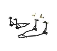 Heavy Duty Rear Wheel Motorcycle Stand with Adjustable u & l Forks, Universal Motorcycle Lift Stand with Casters, Steel Paddock Stand for Sport Bike Dirt Bike Maintenance