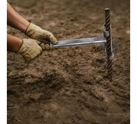 Heavy-Duty Rebar Puller Tool - Reinforced Handle for 3/4" and Smaller Steel Rods, Comfortable Non-Slip Grip, Welded Steel Construction - Ideal for Removing Rebar from Soil, Wood, or Concrete by Pyswex