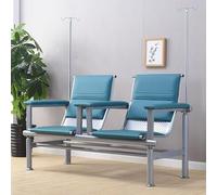 Heavy Duty Reception Chair, Profession with IV Pole Stand, Blood Drawing Chair with Soft Padded Seat, Heavy Duty Waiting Room Reception Chair,Green Double