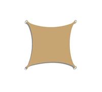 Heavy Duty Rectangle Shade Sail - 95% UV Protection Waterproof Canopy for Garden & Patio Outdoor Sunshade - Yellow 4m x 4m Sun Shelter for Backyard