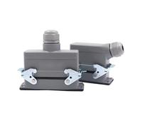 Heavy Duty Rectangular Connector HE Series 6 10 16 24 32 48 Pin Industrial Electrical Power Connector 1pc 32 Core Lateral Line