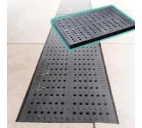 Heavy Duty Rectangular Drain Cover - Durable Plastic Gully Grid for Garden & Garage, Customizable Cut-to-Size Grate Covers for Optimal Drainage Solution