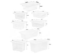 Wham Clip Lid Box 110L Clear