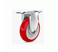 Heavy Duty Red Castor Wheels with Brakes - Durable Swivel Caster Replacement for Carts, Furniture, and Floors - Enhanced Visual Appeal and Stability