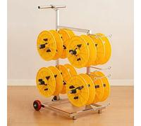 Heavy-Duty Reel Wire Spool Rack with Wheel, Cable Dispenser Caddy for Electrical Wire Management and Pulling