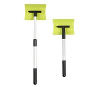 Heavy Duty Removal Scraper With Extendable Aluminum Pole For Windshield And Auto Glass Efficient Ice Brush And Squeegee Combo (A, 36cm)