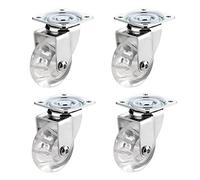 Heavy Duty Replacement Caster WheelsPack of 4 Clear Swivel Castors with Mounting Plate & Ball Bearings Universal Fit Ø50mm Perfect for Furniture & Trolleys