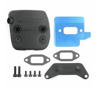 Heavy Duty Replacement Parts Chain Saw Exhaust Muffler & Bracket Set Compatible with Multiple Units