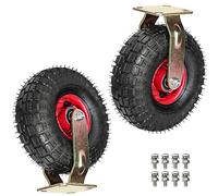 Heavy Duty Replacement Rubberers 8In /10 in Directional Wheel with Side Brakes Swiveler Wheel with Tyre Veins Perfect Toolboxer Wheels/Fi*Ed/250Mm/10In