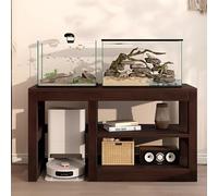 Heavy-Duty Reptile Terrarium Stand - Three-Tier Aquarium Stand with Open Storage Shelves for Home and Office Use
