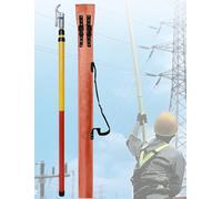 Heavy Duty Rescue Hook, Telescopic Pole 220Lbs Capacity with Adjustable Head for High Voltage Maintenance, Lightweight Fiberglass Emergency Tool for Confined Spaces