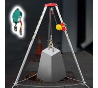 Heavy-Duty Rescue Tripod, Fire Safety Equipment for Lifting and Rescue, Emergency Tripod Kit, Industrial Fire Tripod for Safe Operations