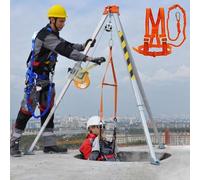 Heavy-Duty Rescue Tripod, Fire Safety Lifting Equipment, Confined Space Rescue Kit, Firefighter Tripod for Emergency Operations, & Reliable Rescue Gear