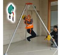 Heavy Duty Rescue Tripod for Confined Space & Fall Arrest Portable Hoist for Emergency Aerial Work Fire Fighting Deep Well & Cable Trench Operations