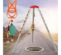 Heavy-Duty Rescue Tripod for Confined Spaces | Aluminum Alloy with Self-Locking Winch | Fall Protection Equipment for Safety Operations and Rescue Missions