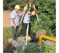 Heavy-Duty Rescue Tripod for Firefighting, Reliable Confined Space Lifting Equipment for Sewage and Emergency Situations, Essential Safety Gear for First Responders