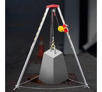 Heavy-Duty Rescue Tripod Kit - Adjustable Legs, Fall Protection Bracket for Confined Space Safety, Perfect for Manholes, Sewers, Emergency Rescue Operations