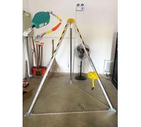 Heavy Duty Rescue Tripod with 2600lbs Winch - Portable Adjustable Confined Space Tripod for Sewer Well & Pipeline Rescue Perfect for Firefighting & Emergency Situations