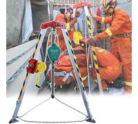 Heavy-Duty Rescue Tripod with Manual Winch and Fall Protection for Lifting s in Confined Spaces and Emergency Rescue Situations