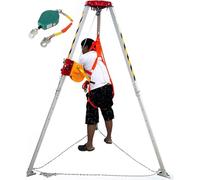 Heavy-Duty Rescue TripodHeavy Duty Emergency Rescue Tripod Kit - Retractable Fall Arrest System for Confined Spaces Deep Wells Mine Shafts & Cliffs - Essential Safety Equipment for Rescue Op