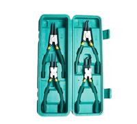 Heavy Duty Retaining Rings Tool Set Ergonomic Handles & 4 Interchangeable Heads in Portable Case Circlip Pliers