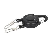 Heavy Duty Retractable Badge Reel with Carabiner Keyring - Belt Clip Holder Pull Reel | for Office Keys Outdoor Fishing Camping Climbing Backpacking Picnic Men Women Durable Secure Design