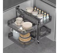 Heavy-Duty Retractable Blind Corner Cabinet - 4 Basket Pull-Out Shelf for Kitchen & Wardrobe Space-Saving Design Fits 800-900mm Cabinets