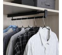 Heavy Duty Retractable Closet RodSaving Sliding Wardrobe Rail for Easy Clothes Hanging & OrganizationMaximize Your Closet