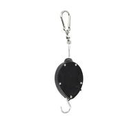 Heavy Duty Retractable Hanging Basket Pulley for Plant Yard Adjustable Hook (Black, 1Pc)