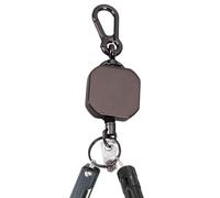 Heavy Duty Retractable Key Ring with Chain for Keys | Retractable Badge Clip - for Travel, Fishing, Sports, Events, Festivals, Buildings, Warehouses, Camping, Hiking, Daily Journeys