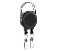 Heavy Duty Retractable Keychain | Dual- Reel with ABS Shell | Extendable Lanyard Clip for ID Cards, Keys & Work Badges | 60cm Stretch, Durable Quick-Access Holder