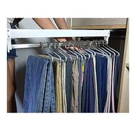 Heavy Duty Retractable Pants Rack - Adjustable Closet Rod & Laundry Drying Rack 25kg Load Capacity 50cm Extendable Clothing Rail for Space-Saving Wardrobe nization & Efficient Drying Solutio