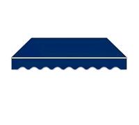 Heavy Duty Retractable Patio Awning Canopy Waterproof UV Resistant Sun Shade Shelter Fabric Replacement Cover for Garden 2m-4m (Blue 500x300cm)