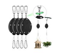 Heavy Duty Retractable Plant Hangers with 63" Stainless Steel Rope, Adjustable Pull-Down Pulleys for Hanging Plants