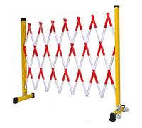 Heavy-Duty Retractable Traffic Fence with Wheels Folding Security Gate for Crowd Control & Traffic Management 1000cm Portable Safety Barrier (Color 2)