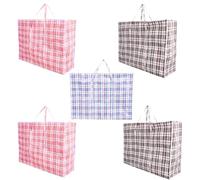 Heavy Duty Reusable Clothes Storage | Assorted Colours Storage Bags for Moving, Clothes & Travel | Extra Large Jumbo Laundry Bags with Zips | Reusable Clothes Organiser (Basic Jumbo Size, 5, count)