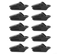 Heavy-Duty Reusable Tarp Clips for Tent Canopy & Outdoor Shelter - 10-Pack or 20-Pack, Black Plastic Clamp with Inverted Teeth Grip, Com(10PCS)