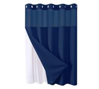 Heavy Duty Reversible Shower Curtain Liner, Antimicrobial & Mold Resistant, Waterproof Washable, 70.7x84.1in Navy Blue