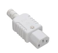 Heavy Duty Rewireable IEC C13 Female Inline Socket Plug 10A 250V White