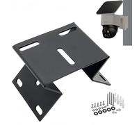 Heavy-Duty Right Angle Security Camera Corner Mount - Black Metal Wall Bracket for Outdoor Surveillance | Fits Exterior Walls, Eaves, Stairwells | Complete Hardware Kit for S340 & PTZ Cameras
