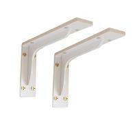 Heavy Duty Right Angle Shelf Brackets, Pack Of 2 Wall Brackets 14-45cm 2mm Thick Multicolor(14cm white)