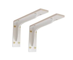 Heavy Duty Right Angle Shelf Brackets, Pack Of 2 Wall Brackets 14-45cm 2mm Thick Multicolor(40cm white)